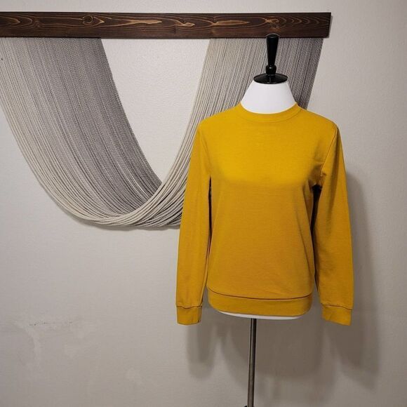 H&M Mustard Sweatshirt Sz XS - Picture 2 of 4